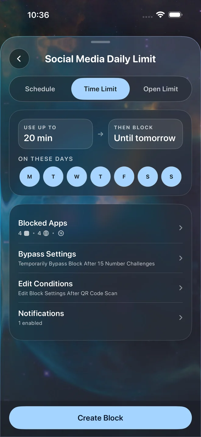 Lusid daily usage allowance and cooldown settings